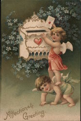 Affectionate Greeting Cupid Postcard Postcard Postcard