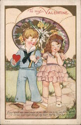 To My Valentine Children Postcard Postcard Postcard