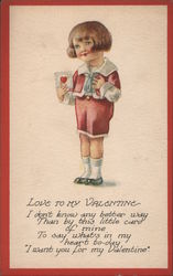 Love To My Valentine Children Postcard Postcard Postcard