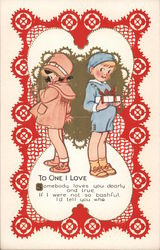 To One I Love: Somebody Loves You Dearly And True, If I Were Not So Bashful I'd Tell You Who Postcard