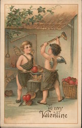 To My Valentine Cupid Postcard Postcard Postcard