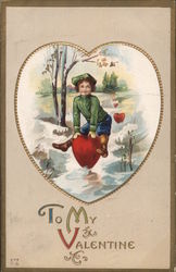 To My Valentine Children Postcard Postcard Postcard