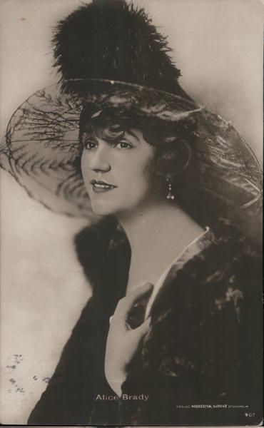 Alice Brady Actresses Postcard