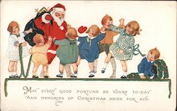 May Every Good Fortune Be Yours To-Day Santa Claus Postcard Postcard Postcard