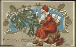 A Merry Christmas Santa Claus Postcard Postcard Postcard