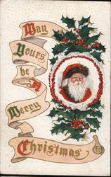 May Yours Be a Merry Christmas Santa Claus Postcard Postcard Postcard