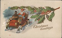 Christmas Greetings Santa Claus Postcard Postcard Postcard