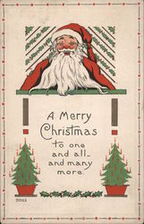 A Merry Christmas To One and All--And Many More Santa Claus Postcard Postcard Postcard