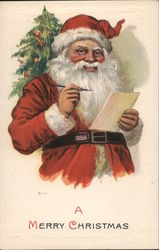 A MERRY CHRISTMAS Santa Claus Postcard Postcard Postcard