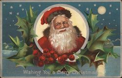 Wishing You a Merry Christmas Santa Claus Postcard Postcard Postcard