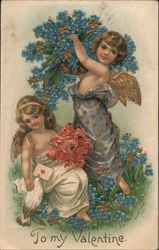 To My Valentine Cupid Postcard Postcard Postcard