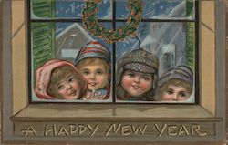 A Happy New Year Children Postcard Postcard Postcard