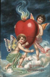 Valentines Greetings Cupid Postcard Postcard Postcard