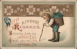 Kindest regards Children Postcard Postcard Postcard