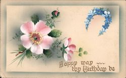 Happy May Thy Birthday Be Postcard