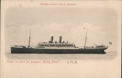 Steamer "Konig Albert", Norddeutscher Lloyd, Bremen, Germany Steamers Postcard Postcard Postcard