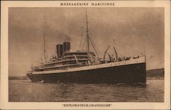 Messageries Maritimes. Steamer "Explorateur-Grandidier" Steamers Postcard Postcard Postcard