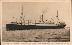 Royal Mail "D" Class Steamer South American Service Postcard