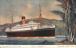 Shaw Savili & Albion Co. Ltd., R. M. S. "Tamaroa" in Gatun Lake, Panama Canal Steamers Postcard Postcard Postcard