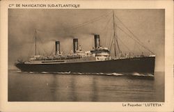 Steamer "Lutetia", Cie. de Navigation Sud-Atlantique Postcard