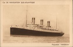 Steamer "Massilia", South-Atlandic Steamer Co. Postcard