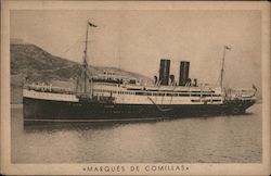 Steamer "Marques de Comillas", Compania Trasatlantica Espanola Steamers Postcard Postcard Postcard