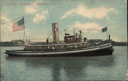 Fire Boat "HUDSON" Boats, Ships Postcard Postcard Postcard