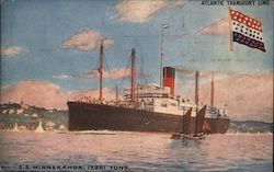 Atlantic Transport Line, S.S. Minnekahda Postcard