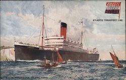 Atlantic Transport Line - S.S. Minnewaska (Twin Scraw) Postcard