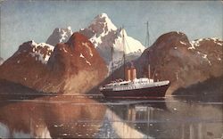 S.Y. Prince Olav - Midnight Sun Cruises to Norway's Fjords Postcard