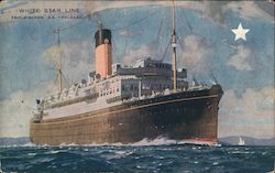 White Star Line Triple Screw S.S. "Calgaric" Steamers Postcard Postcard Postcard