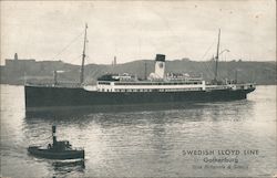 Swedish Lloyd Line, Gothenburg S/ss Britannia & Suecia Steamers Postcard Postcard Postcard