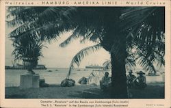 Hamburg-America Line, The S. S. "Resolute" in the Zamboanga (Sulu Islands) Roadstead Steamers Postcard Postcard Postcard