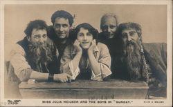 Miss Julia Neilson and the Boys in "Sunday" Actresses Postcard Postcard Postcard