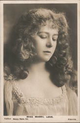 Miss Mabel Love Actresses Postcard Postcard Postcard