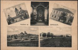 Greetings from Sepekov Czech Republic Eastern Europe Postcard Postcard Postcard