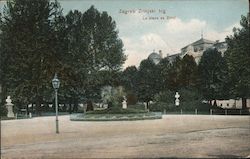 Zrinski Square Zagreb, Croatia Eastern Europe Postcard Postcard Postcard