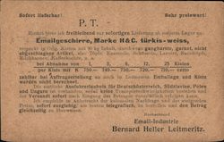 Email-Industrie Bernard Heller Leitmeritz (Drucksache) Postcard