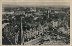 Plzeň - Panorama & Chramu sv. Bartoloměje Postcard