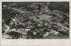 Aerial View of Town Postcard