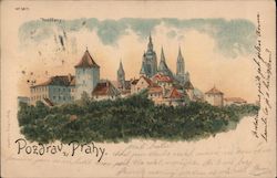 Hradčany the Castle District Postcard