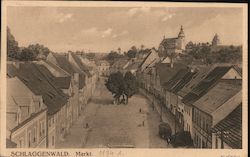 The Market Schlaggenwald (Horní Slavkov), Germany (Czech Republic) Eastern Europe Postcard Postcard Postcard