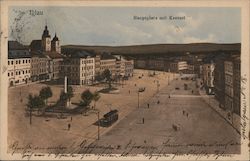 Hauptplatz mit Kretzel Iglau, Czech Republic Eastern Europe Postcard Postcard Postcard