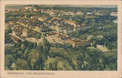 Panorama von Franzensbad Františkovy Lázně, Czech Republic Eastern Europe Postcard Postcard Postcard