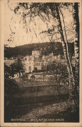 View of the Catholic Church Marienbad, Czech Republic Eastern Europe Postcard Postcard Postcard