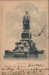 Bismarckdenkmal Barmen. Gruss aus Barmen. Postcard