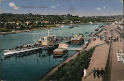 Steamship Landing Site Pirna, Germany Postcard Postcard Postcard