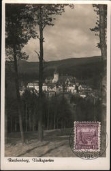 Reichenberg, Volksgarten Postcard