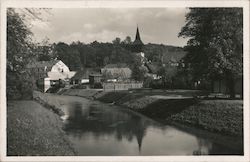 View of Hronov - Bell Tower, Metuje River Postcard