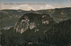 Pferdeberge gesehen mit Scharfenstein und Felsengasse Oyben-Berg, Germany Postcard Postcard Postcard